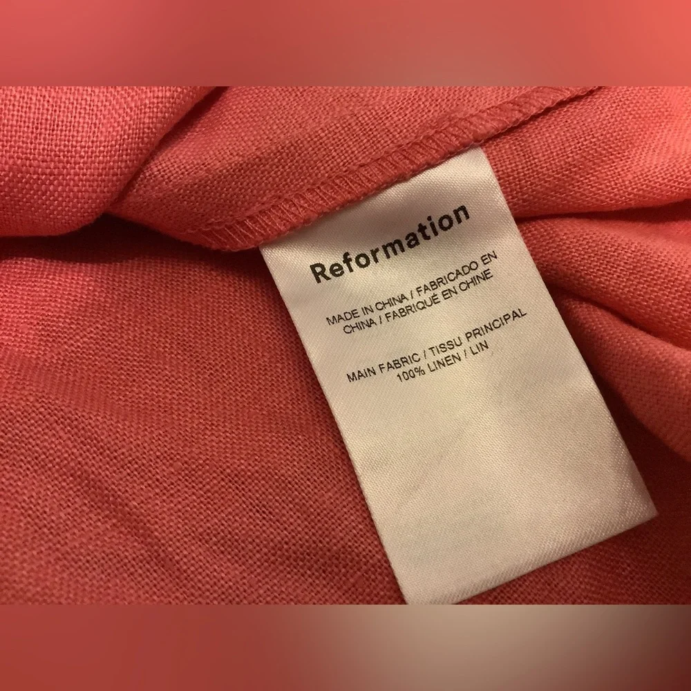 Reformation Aubree linen Mini Dress Size M - Picture 10 of 10